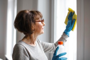 Cleaning the windows